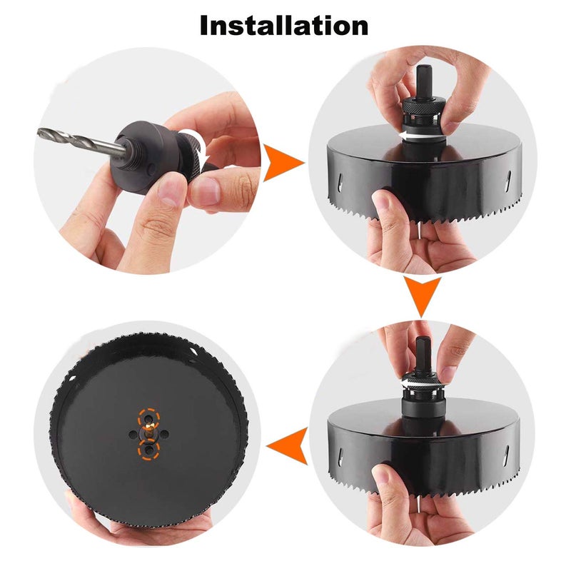 CPROSP 4.5"/114mm Hole Saw with Heavy Duty Arbor,HSS Bi-Metal Holesaw Drill Bits for Wood,Plastic, Drywall, Thin Metal - Image 3